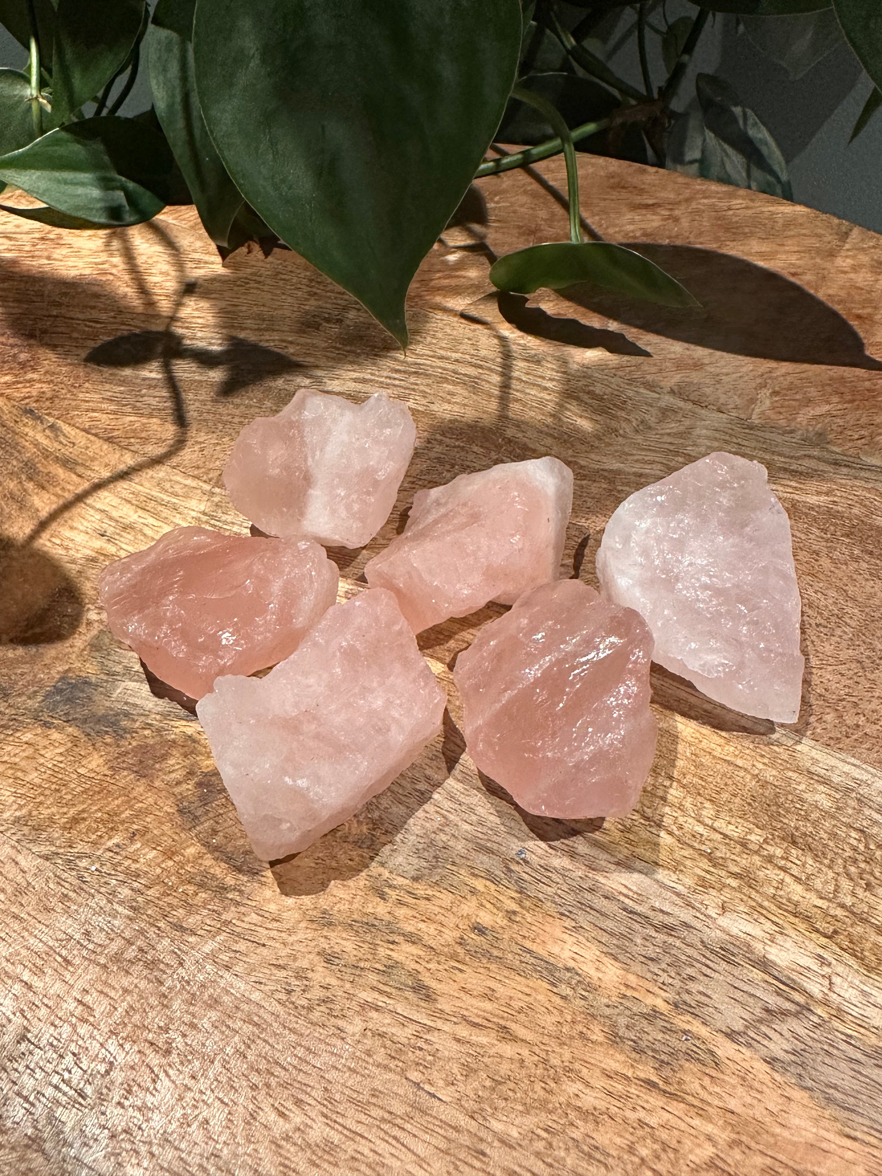 Ruwe Rozenkwarts stukken