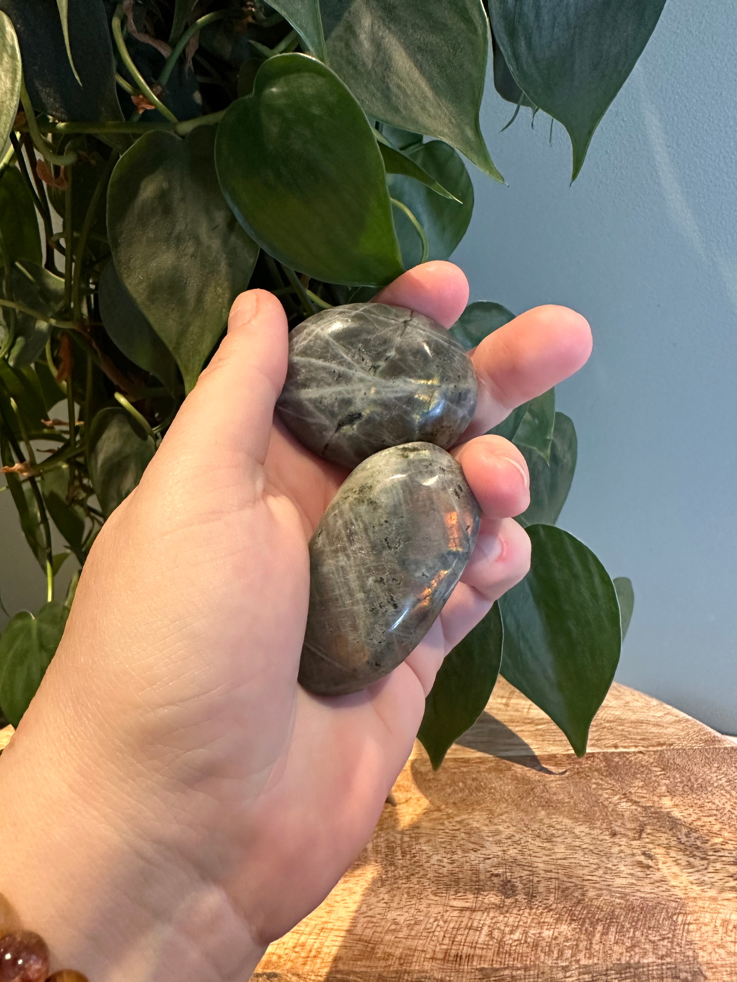 Labradoriet Palmsteen roze Flash