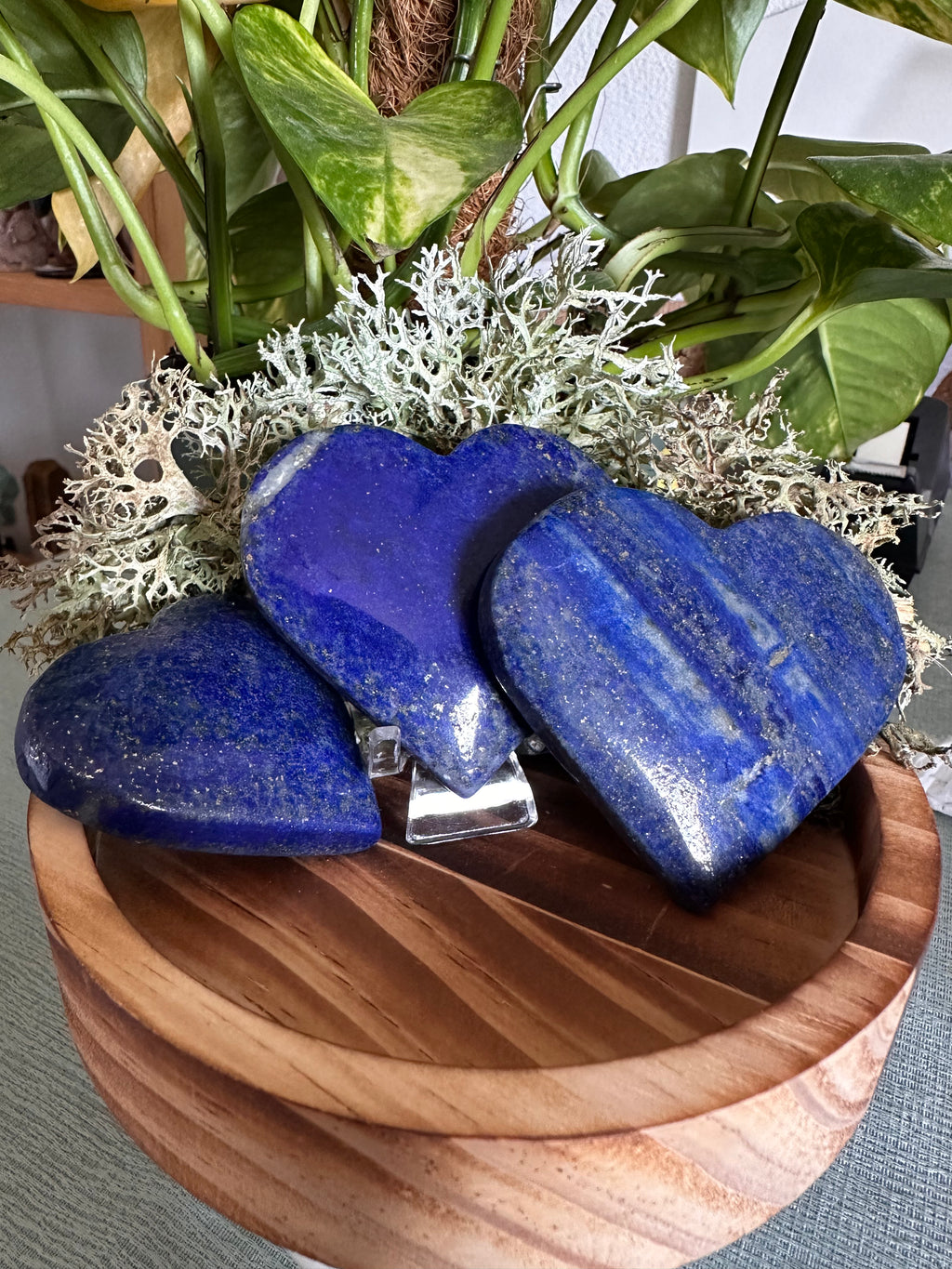Lapis Lazuli Harten met standaard