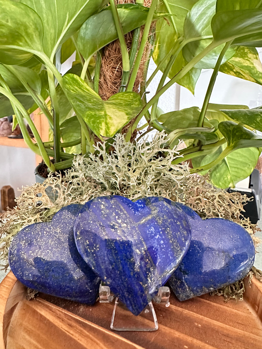 Lapis Lazuli Harten met standaard