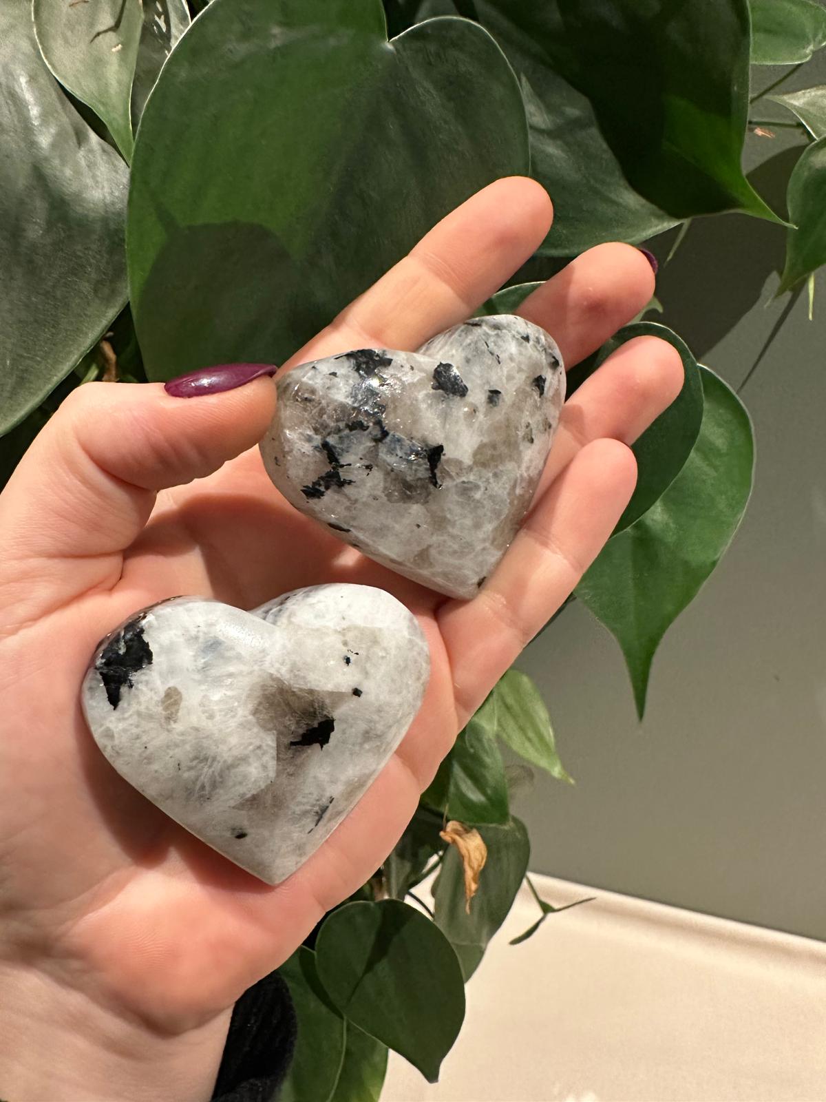 Regenboog maansteen harten