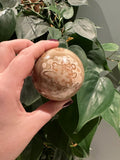 Chocolade Calciet Bol met kleine druzy