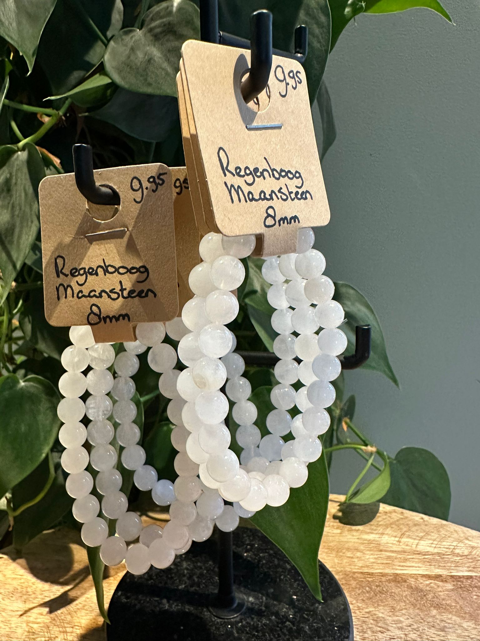 Regenboog Maansteen Armband 8mm