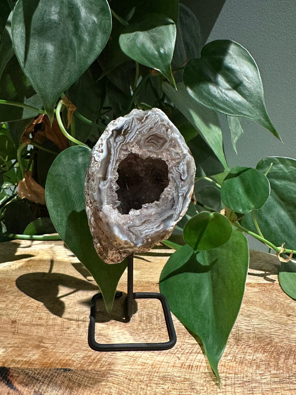 Agaat Geode op standaard