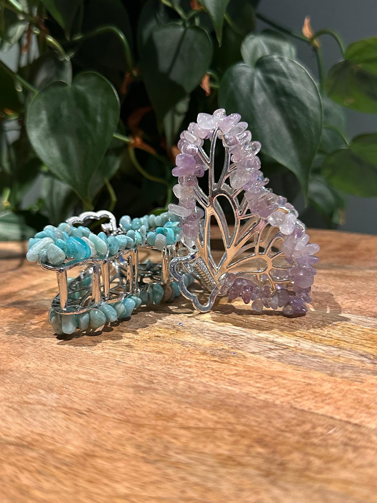 Edelstenen Haarklemmen Vlinder