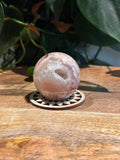 Roze Amethist met Bloemagaat Bol