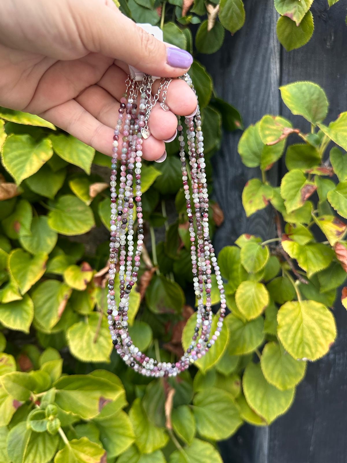 Watermeloen Toermalijn Ketting 38CM