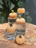 Oranje Calciet Pompoen met Groene Jade
