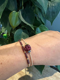 Granaat Armband verguld goud