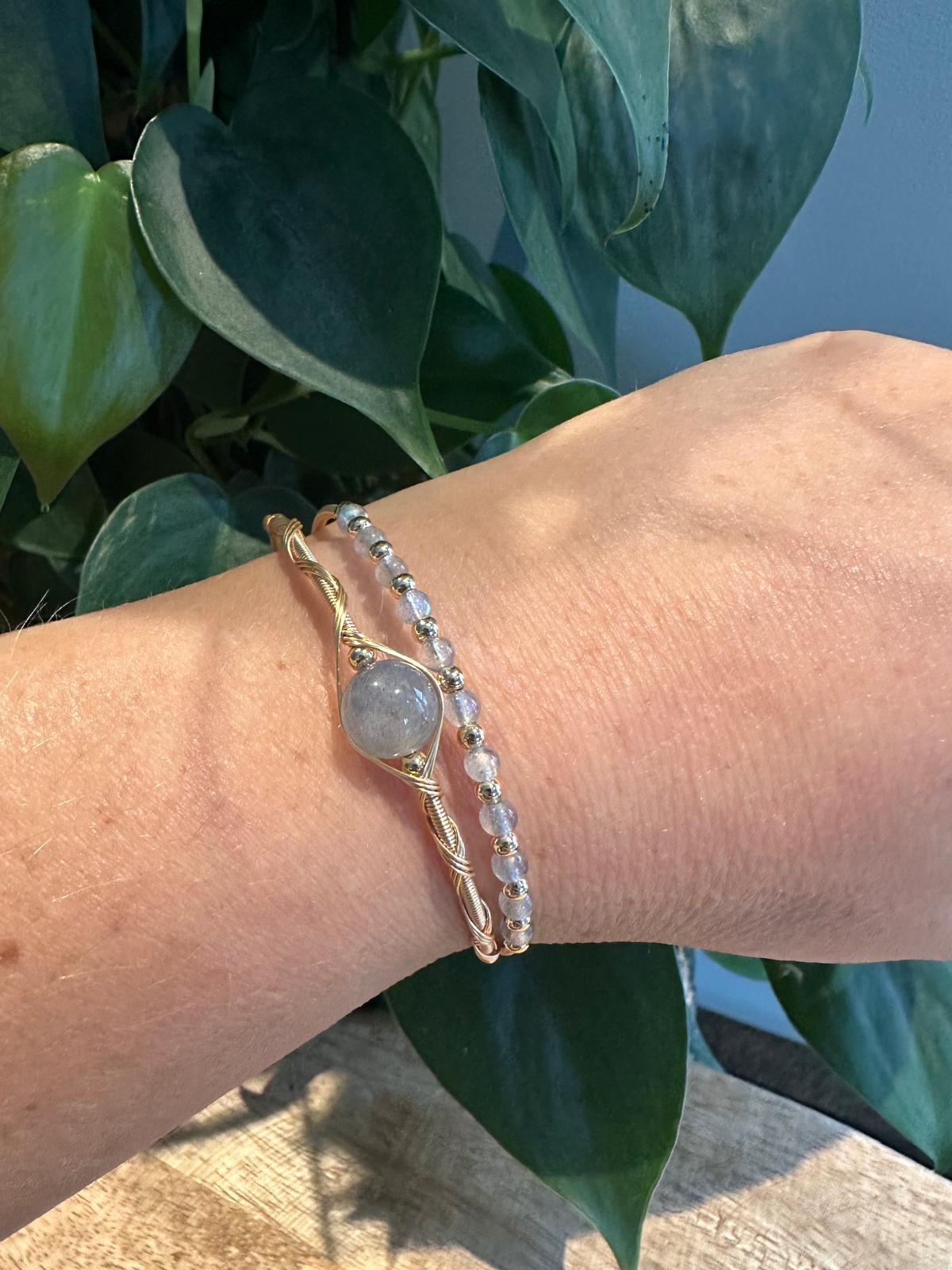 Labradoriet Armband verguld Goud