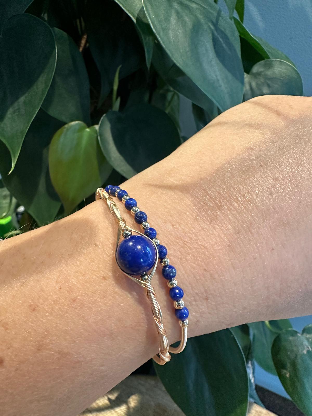 Lapis Lazuli armband verguld goud